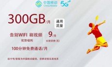 移动流量卡全国无限流量9元（移动流量卡全国无限流量9元300G）