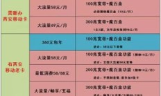 西安移动宽带套餐价格表最新（西安移动宽带套餐价格表最新查询）