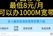 最低8元/月，可办1000M宽带，中国移动多人融合低消类宽带资费介绍