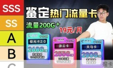 19元219G-280G流量卡横评！移动1000Mbps/电信280G流量/联通20年套餐！2026流量卡推荐、19元流量卡、5G流量卡、手机卡、电话卡、性价比