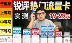 【从夯到拉】锐评19-29元热门流量卡！19元265G重返江湖？？|流量卡｜2026流量卡推荐｜广电移动联通流量卡