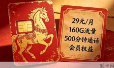 最强联通5G马年卡29元享160G全国流量与500分钟通话及长期会员权益，永久套餐可查