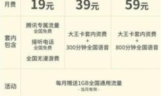 腾讯大王卡19元套餐包含什么（腾讯大王卡19元套餐包含什么app）