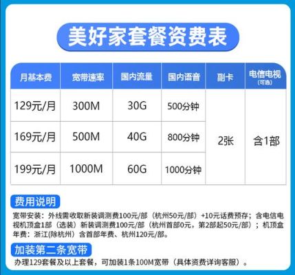 杭州电信宽带套餐价格表（杭州电信宽带套餐价格表2023年）