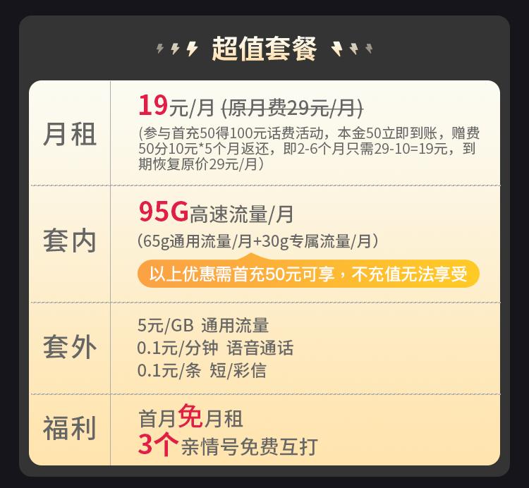 电信水牛卡介绍：19元享155G通用+30G定向流量，附套餐详情
