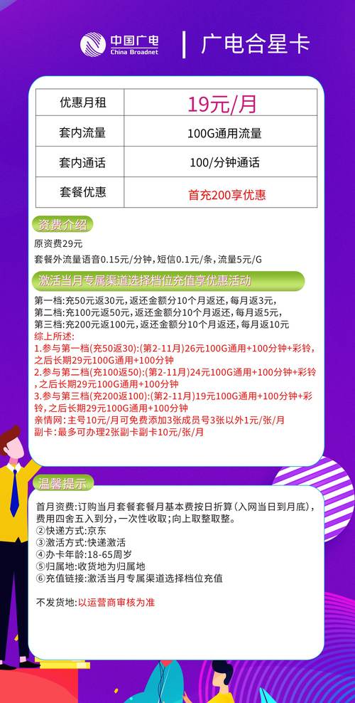 广电华阁卡套餐介绍：38元享260G流量+300分钟通话，附详情