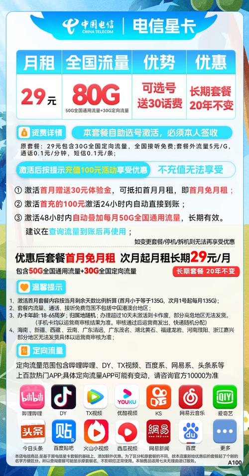 电信檀韵卡怎么样？29元享220G通用+30G定向流量套餐介绍
